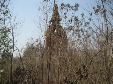 View of the pierced chedi
