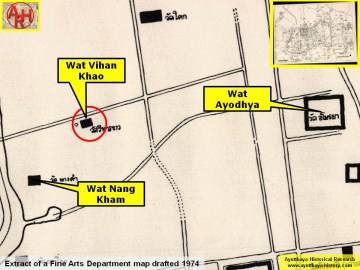 Detail of a 1974 Fine Arts Department map