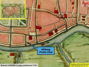 Detail of Bellin's drafted map - Anno 1750