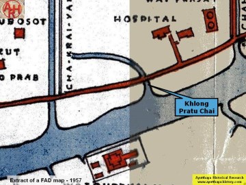 Detail of a 1957 Fine Arts Department map