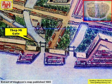 Thep Mi Gate on Vingboons' map - Anno 1665