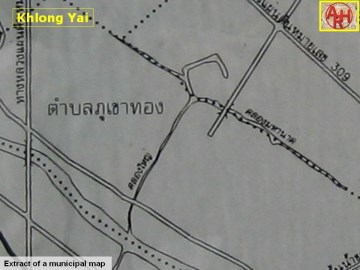 Extract of a municipal map indicating Khlong Yai
