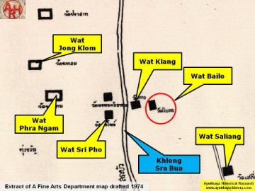 Detail of a 1974 Fine Arts Department map