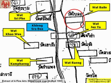Detail of a 1993 Fine Arts Department map