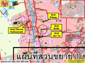 Detail of a 2007 Fine Arts Department GIS map