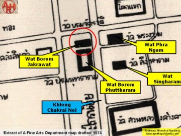 Detail of a 1974 Fine Arts Department map