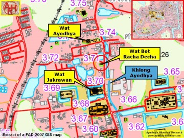 Detail of a 2007 Fine Arts Department GIS map