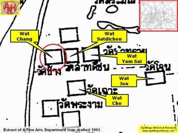 Extract of a 1993 Fine Arts Department map