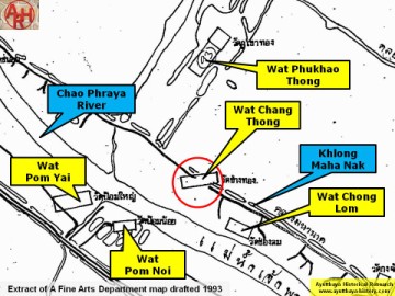 Detail of a 1993 Fine Arts Department map