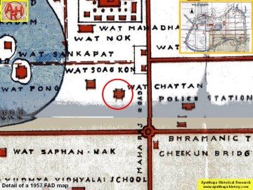 Detail of a Fine Arts Department map - Anno 1957
