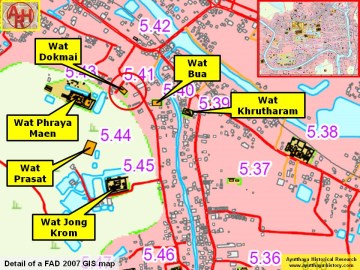 Detail of a 2007 Fine Arts Department GIS map