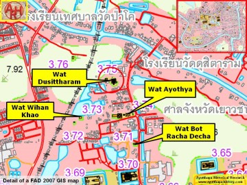 Detail of a 2007 Fine Arts Department GIS map