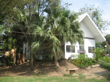 Brick mound and pavilion on ASBITC premises
