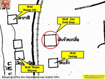 Detail of a 1993 Fine Arts Department map