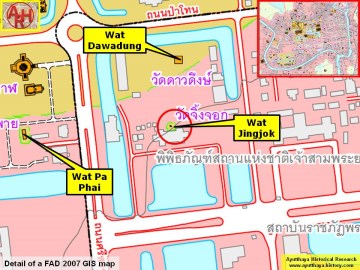 Detail of a 2007 Fine Arts Department GIS map