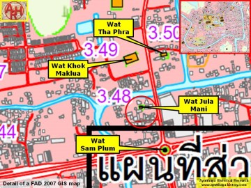 Detail of a 2007 Fine Arts Department GIS map