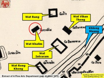 Detail of a 1974 Fine Arts Department map