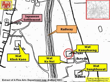 Detail of a 1993 Fine Arts Department map
