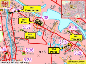 Detail of a 2007 Fine Arts Department GIS map