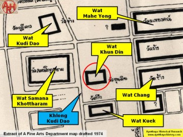 Detail of a 1974 Fine Arts Department map