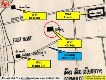 Detail of a 1974 Fine Arts Department map
