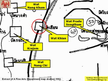 Detail of a 1993 Fine Arts Department map