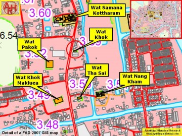 Detail of a 2007 Fine Arts Department GIS map