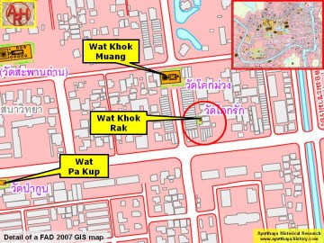 Detail of a 2007 Fine Arts Department GIS map