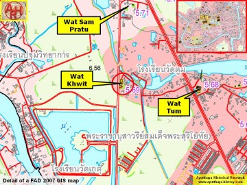 Detail of a 2007 Fine Arts Department GIS map