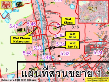 Detail of a 2007 Fine Arts Department GIS map
