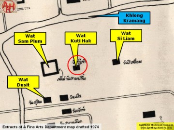 Detail of a 1974 Fine Arts Department map