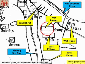 Detail of a 1993 Fine Arts Department map