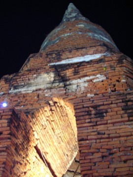View of Wat Langkha Khao at night