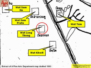 Detail of a 1993 Fine Arts Department map