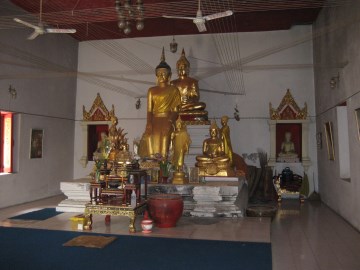 Buddha images in the ordination hall