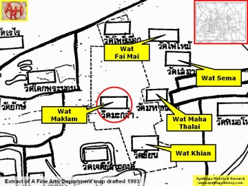 Detail of a 1993 Fine Arts Department map