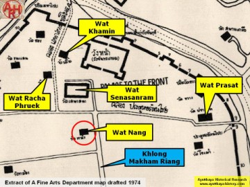 Detail of a 1974 Fine Arts Department map