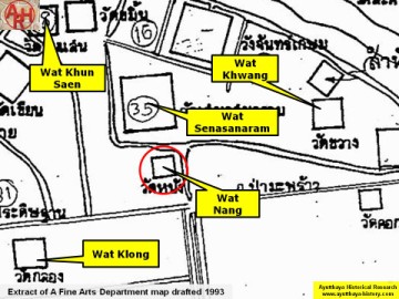 Detail of a 1993 Fine Arts Department map