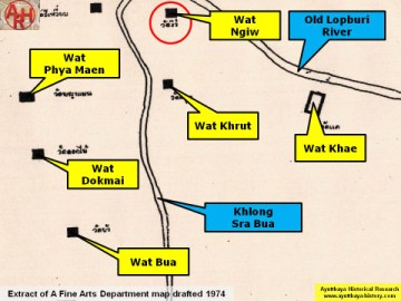 Detail of a 1974 Fine Arts Department map