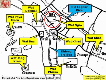 Detail of a 1993 Fine Arts Department map