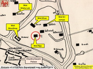 Detail of a 1974 Fine Arts Department map