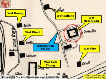 Detail of a 1974 Fine Arts Department map