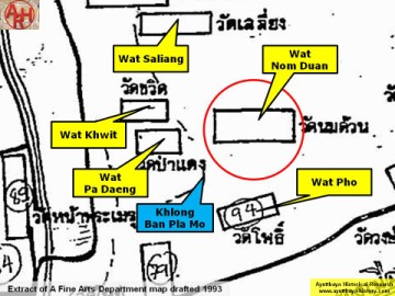 Detail of a 1993 Fine Arts Department map