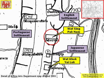 Detail of a 1993 Fine Arts Department map