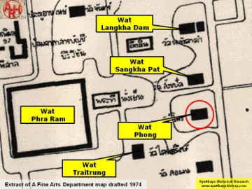 Detail of a 1974 Fine Arts Department map