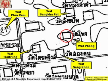 Detail of a 1993 Fine Arts Department map