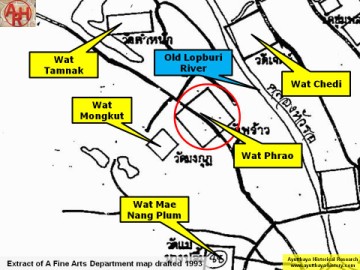 Detail of a 1993 Fine Arts Department map