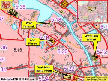 Detail of a 2007 Fine Arts Department GIS map