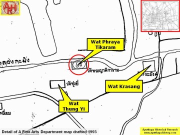 Detail of a 1993 Fine Arts Department map