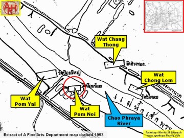Detail of a 1993 Fine Arts Department map